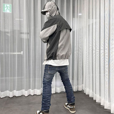 Patchwork Windbreaker jas voor mannen berg- en skiliefhebbers
