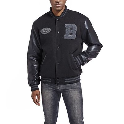 Borduurwerk Decoratie Gebreide mannen Varsity jas voor de winter en herfst collectie