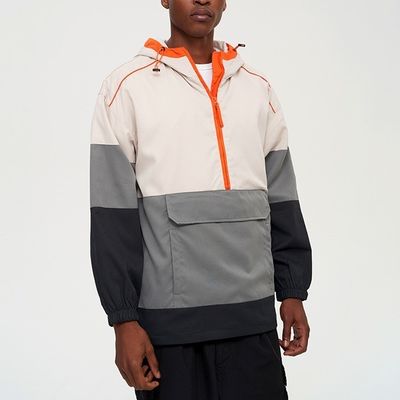 XMAMLON Custom Logo Collarless Anoraks Windbreaker Jacket voor mannen