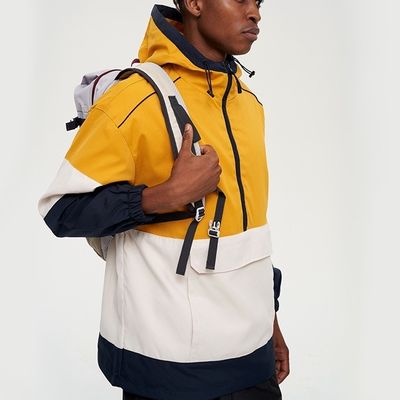XMAMLON Custom Logo Collarless Anoraks Windbreaker Jacket voor mannen