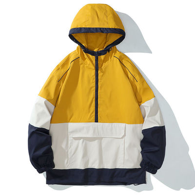 XMAMLON Custom Logo Collarless Anoraks Windbreaker Jacket voor mannen