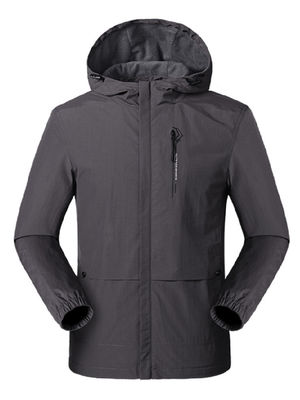 Dikke Custom Safari Zip Up Jacket Geverfd Windbreaker Jacket Geweven Tactical Mens Jacket jas