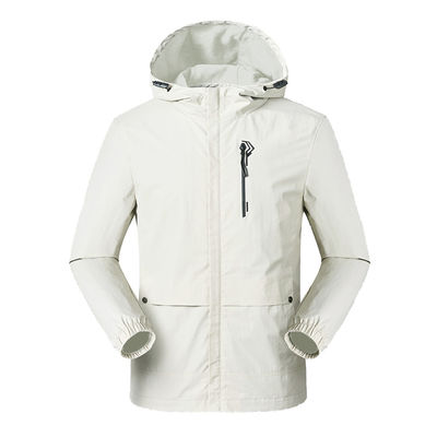 Mensen Hooded Windbreaker Jacket Winter Zwart Custom Pockets Werkgoed Outdoor Jacket