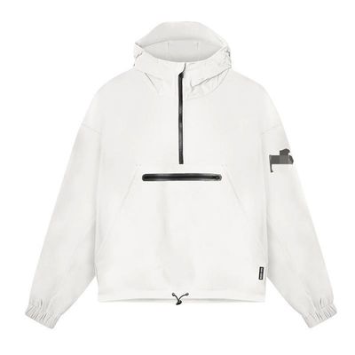 Herfstseizoen Mensen Quarter Zip Windbreaker met Cinching Hood en Waterdicht Stof