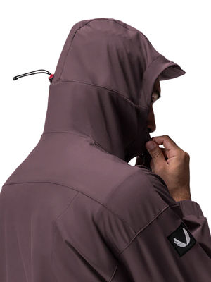Men's Quarter Zip Softshell Hood Waterdicht Windbreaker Nylon Spandex hardloopjas