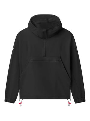 Men's Quarter Zip Softshell Hood Waterdicht Windbreaker Nylon Spandex hardloopjas